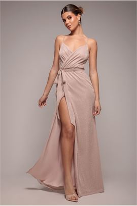 Wrap Style Spaghetti Strap Maxi With Split