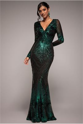 Starburst Effect Maxi Dress