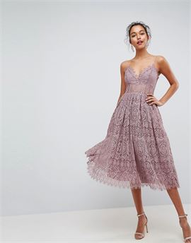 ASOS Lace Cami Midi Prom Dress