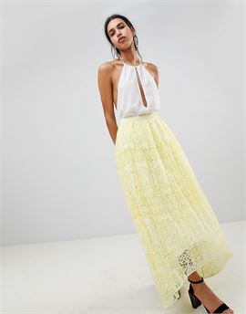 lace maxi prom skirt
