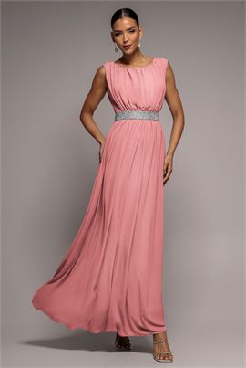 Chiffon Maxi With Embellished Belt