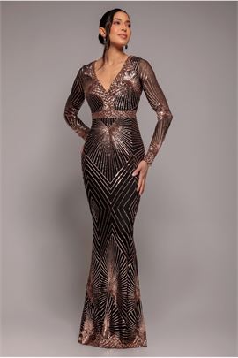 Starburst Sequin Maxi Dress