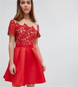 Lace Top Mini Prom Dress