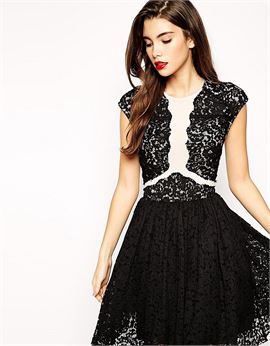 Premium Prom Dress With Lace Applique