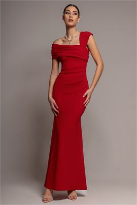 One Shoulder Evening Maxi Dress