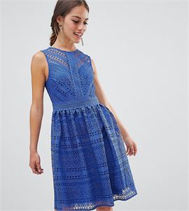 all over lace prom midi skater dress