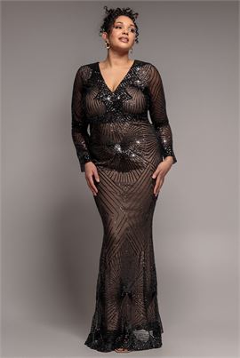 Starburst Sequin Maxi Dress