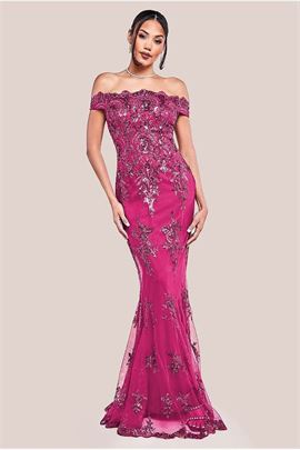 Bardot Sequin Embroidered Maxi Dress