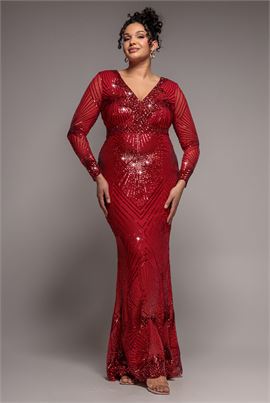 Starburst Sequin Maxi Dress