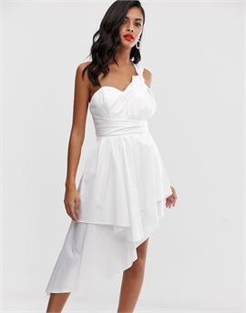 mini prom dress in cotton sateen